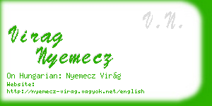 virag nyemecz business card